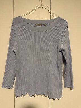 Evolution by Cyrus Blue Boatneck Sweater size XL
